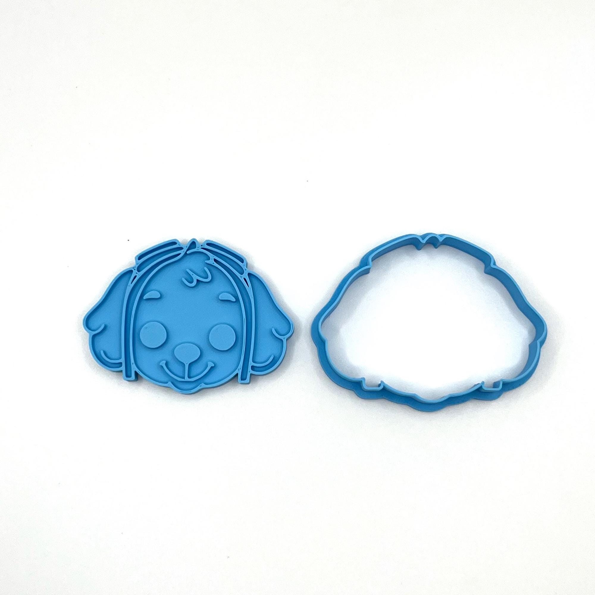 レスキューパピークッキー型と持ち手付きフォンダンスタンプ