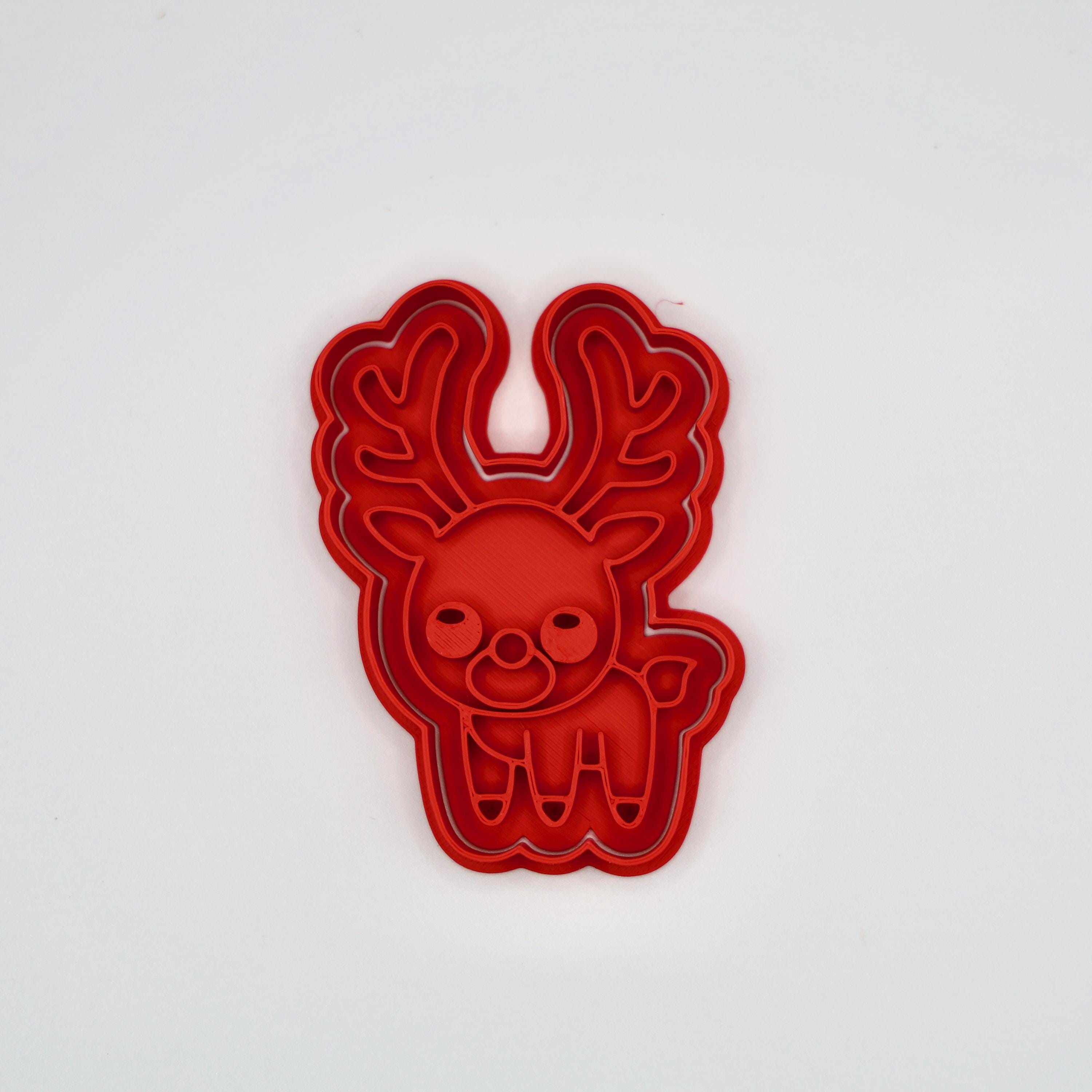 Kawaii Christmas Cookie Cutter Set With Handles | 7 Piece Holiday Baking Collection