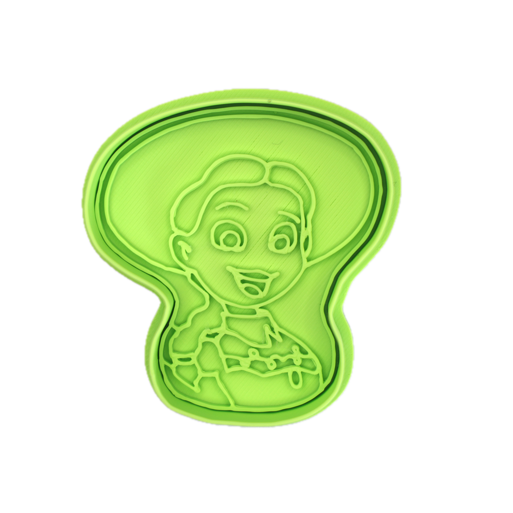 カウガールクッキー型＆フォンダンスタンプ（ハンドル付き） – 漫画のおもちゃ パーティー 誕生日 ベーキング