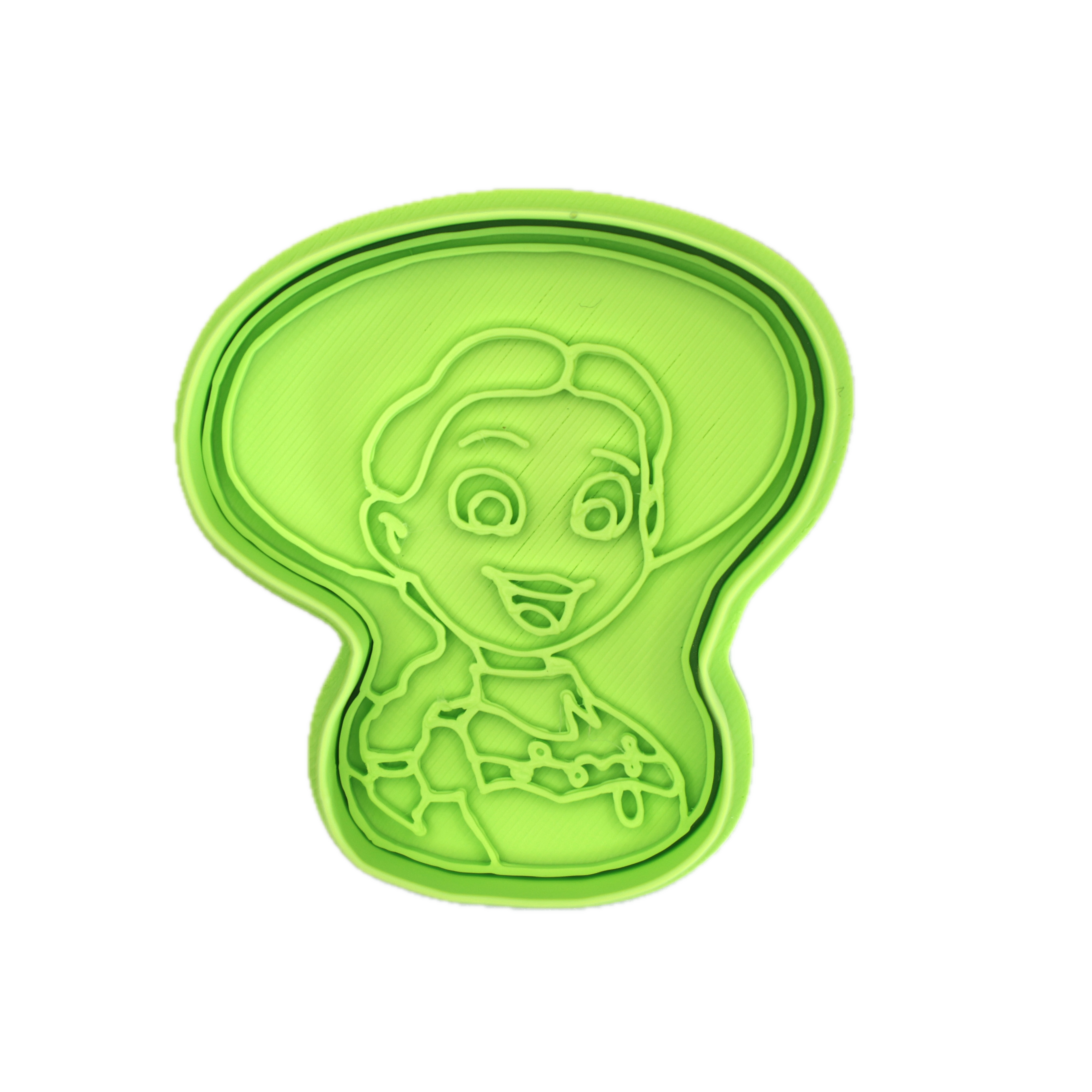 カウガールクッキー型＆フォンダンスタンプ（ハンドル付き） – 漫画のおもちゃ パーティー 誕生日 ベーキング