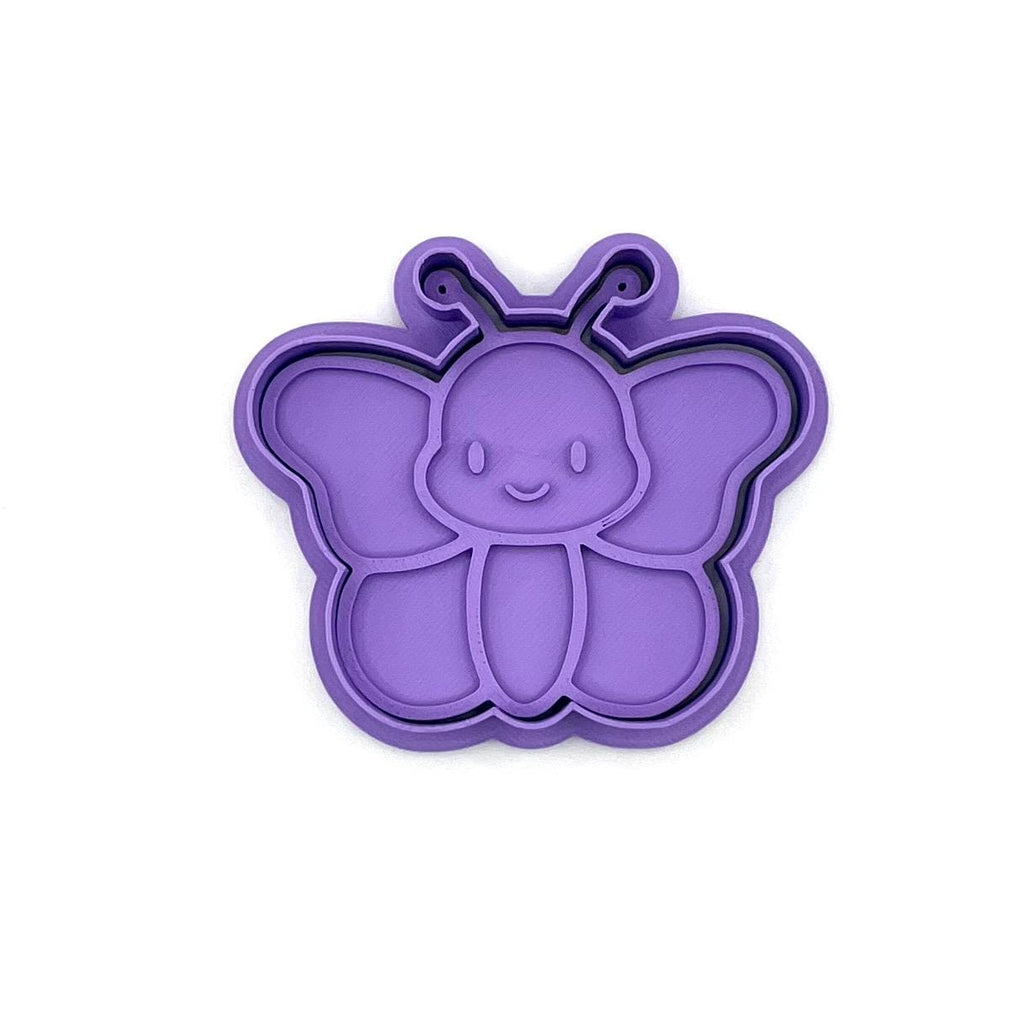 昆虫パーティー用クッキー型とフォンダンスタンプセット – 持ち手付き4点セット