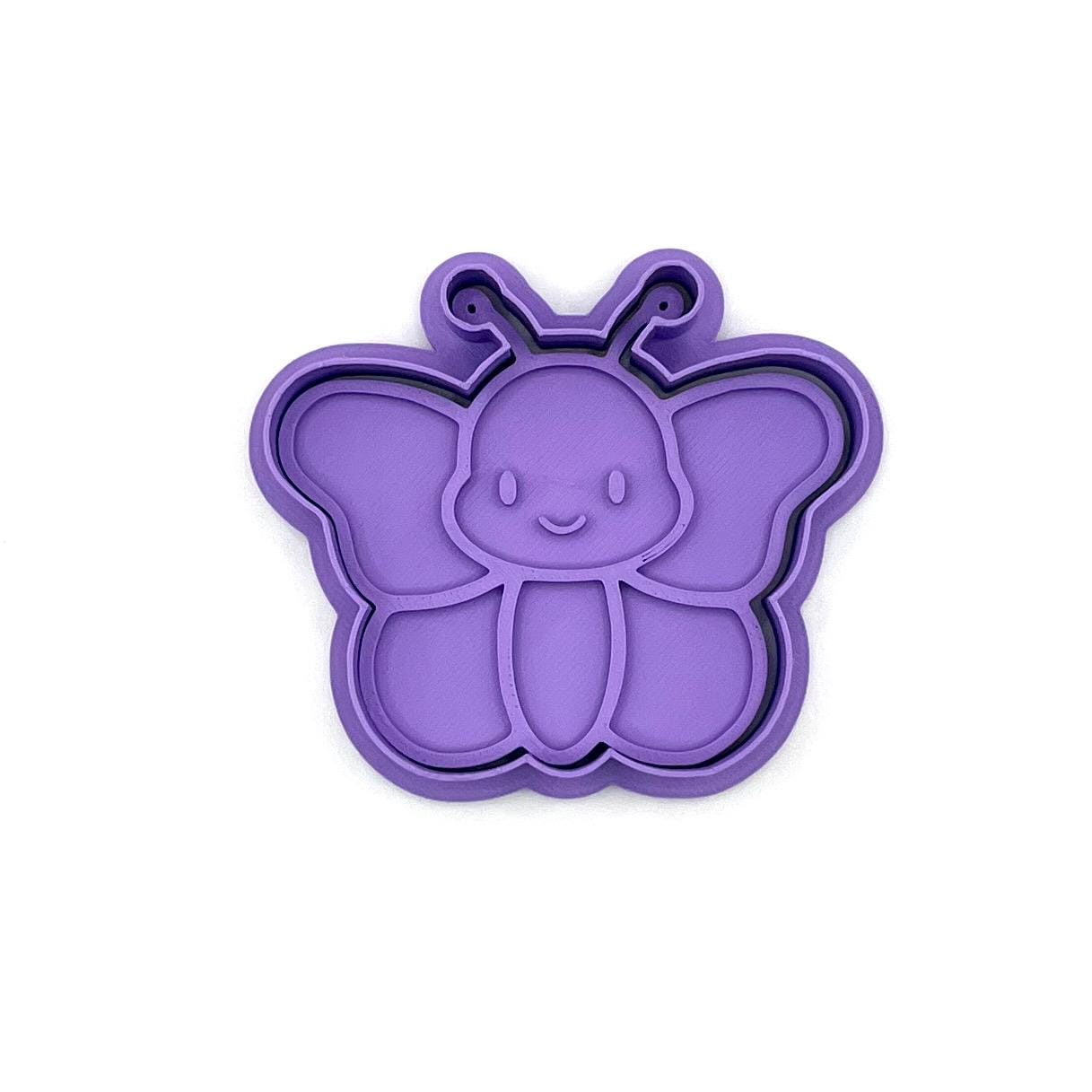 昆虫パーティー用クッキー型とフォンダンスタンプセット – 持ち手付き4点セット