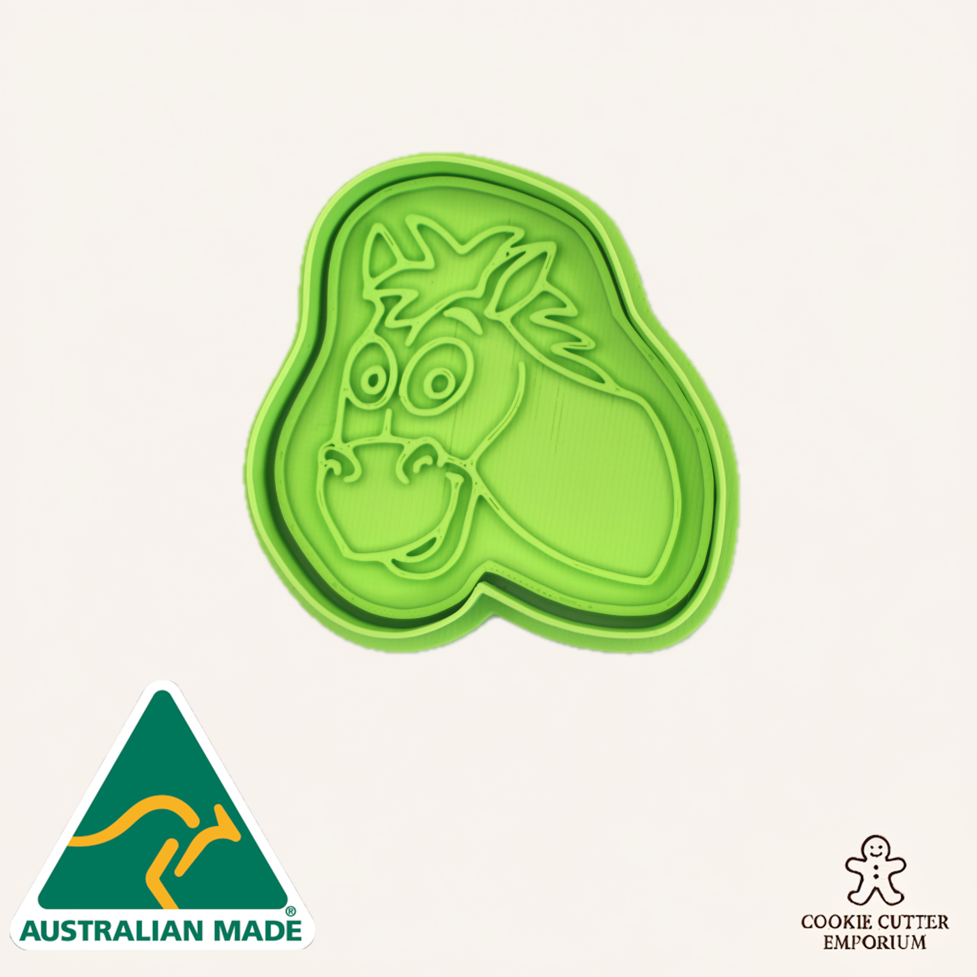 馬のクッキー型＆フォンダンスタンプ（ハンドル付き） – 漫画のおもちゃ パーティー 誕生日 ベーキング