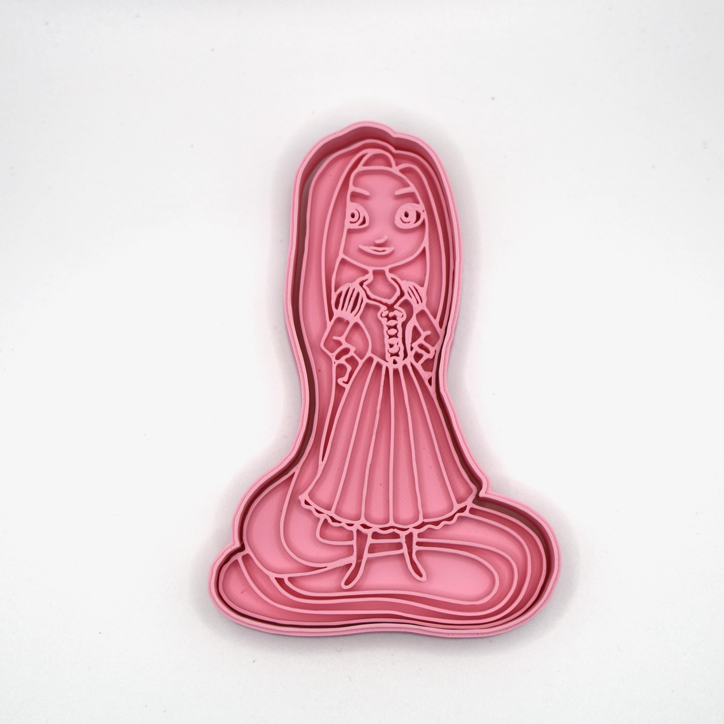 おとぎ話のお姫様バースデークッキー型＆フォンダンスタンプセット – 持ち手付きロイヤルガールズパーティーセット