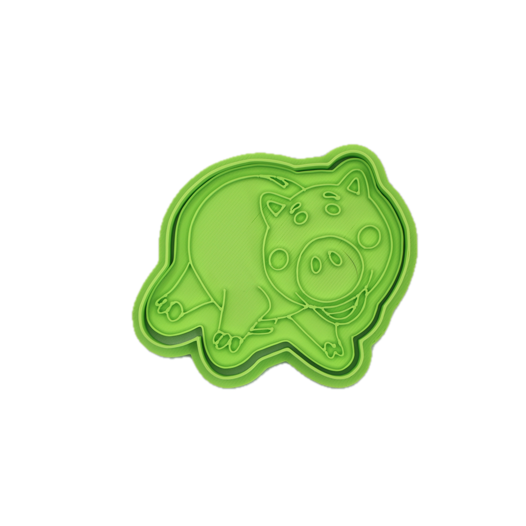 持ち手付き貯金箱型クッキーカッター＆フォンダンスタンプ – 漫画のおもちゃ パーティー 誕生日 ベーキング