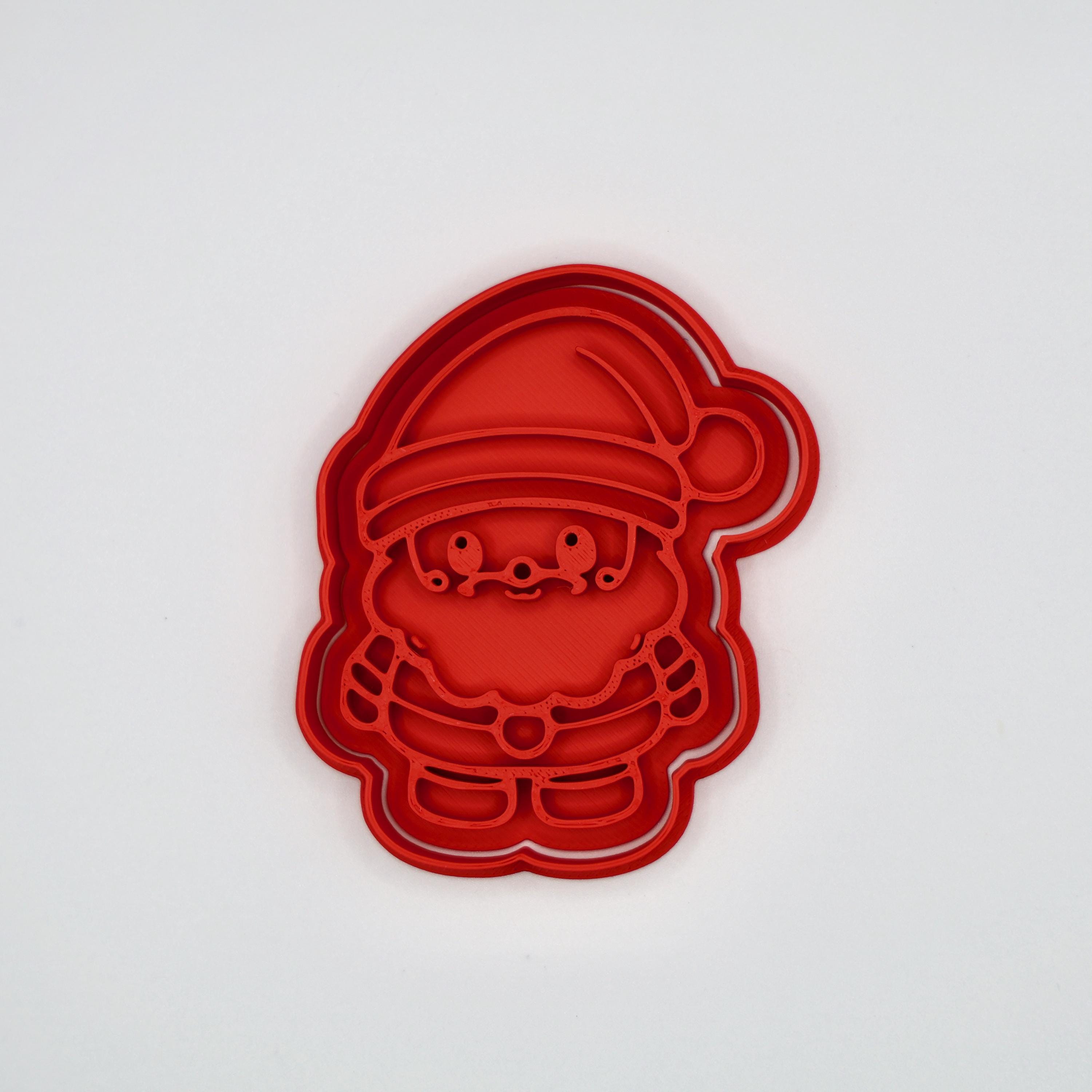 Kawaii Christmas Cookie Cutter Set With Handles | 7 Piece Holiday Baking Collection