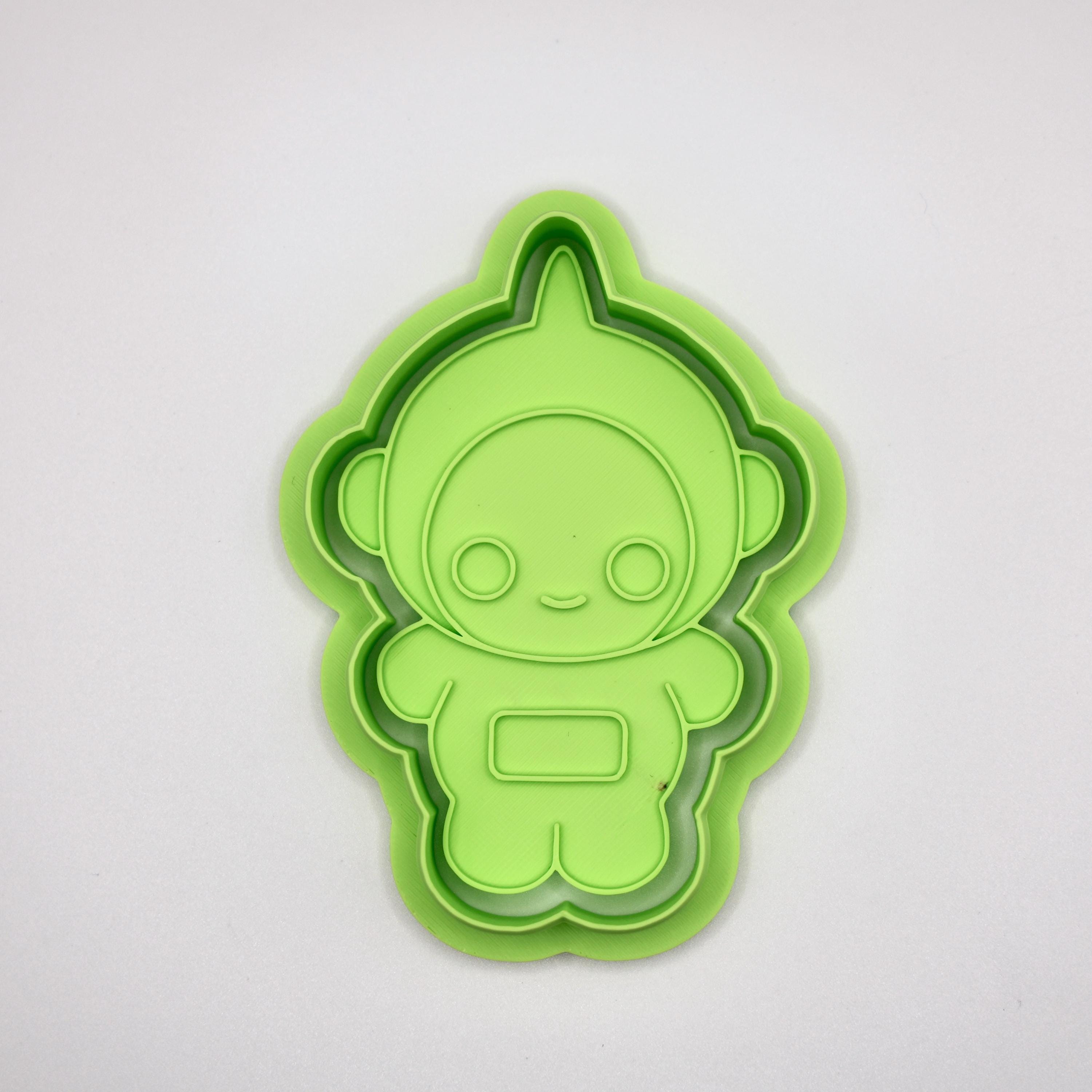 カラフルなTVフレンズのクッキー型＆フォンダン型抜き｜持ち手付き4点セット