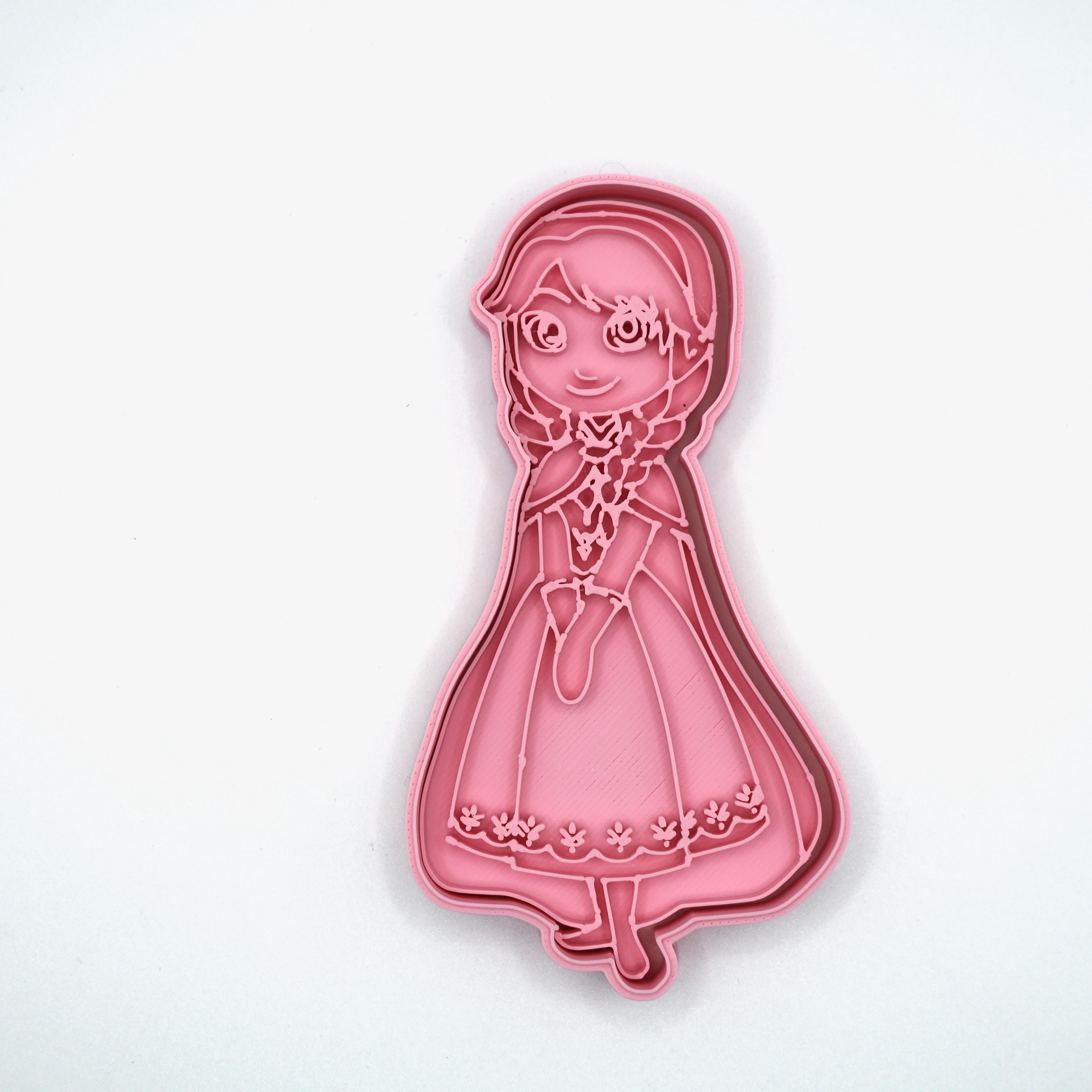 おとぎ話のお姫様バースデークッキー型＆フォンダンスタンプセット – 持ち手付きロイヤルガールズパーティーセット