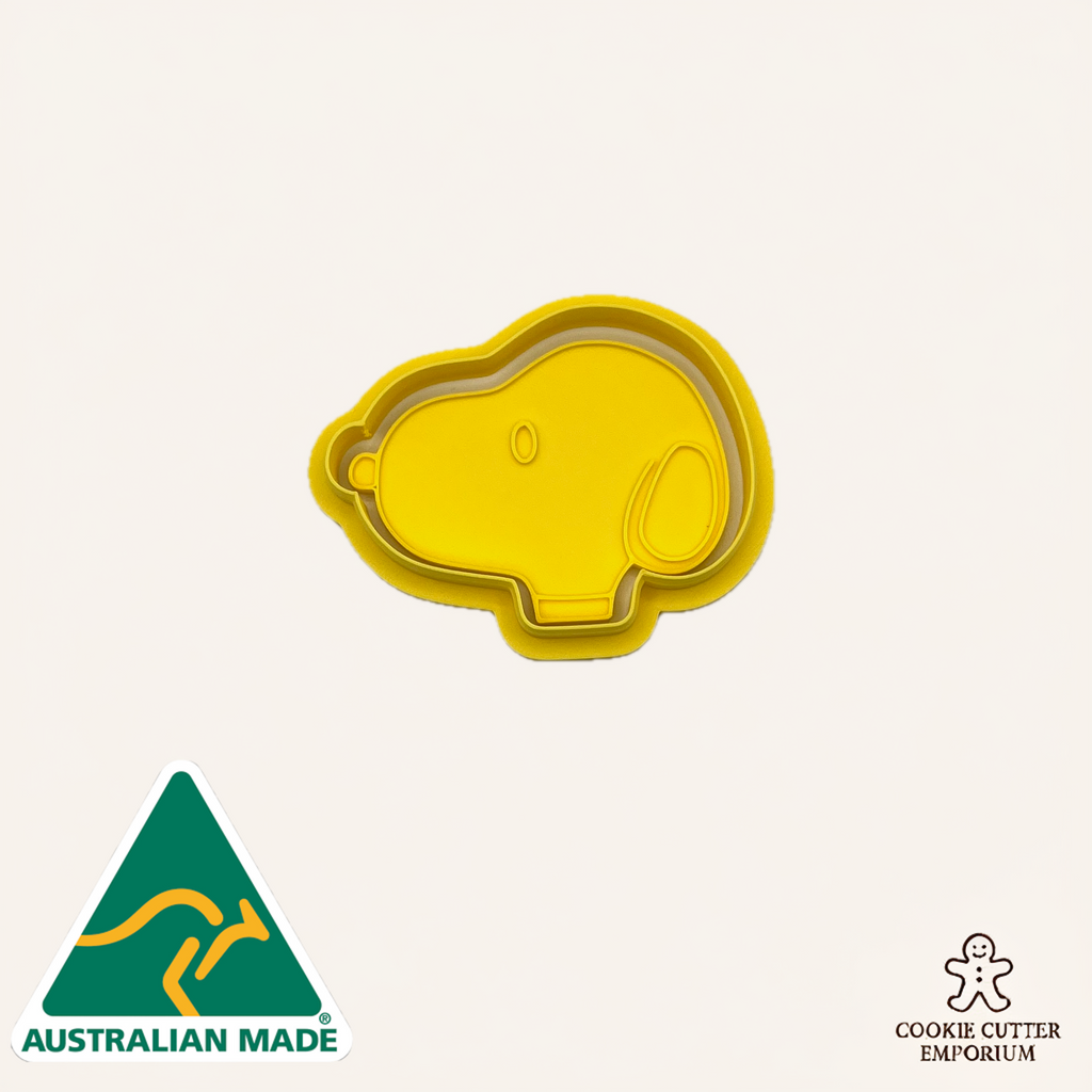 Dog Face Cookie Cutter & Fondant Stamp – Classic Comic Character