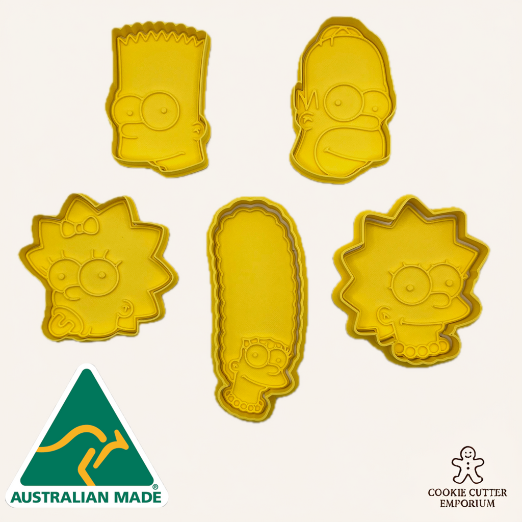 持ち手付きのクラシックな漫画ファミリー型クッキーカッター＆フォンダン型エンボス加工器