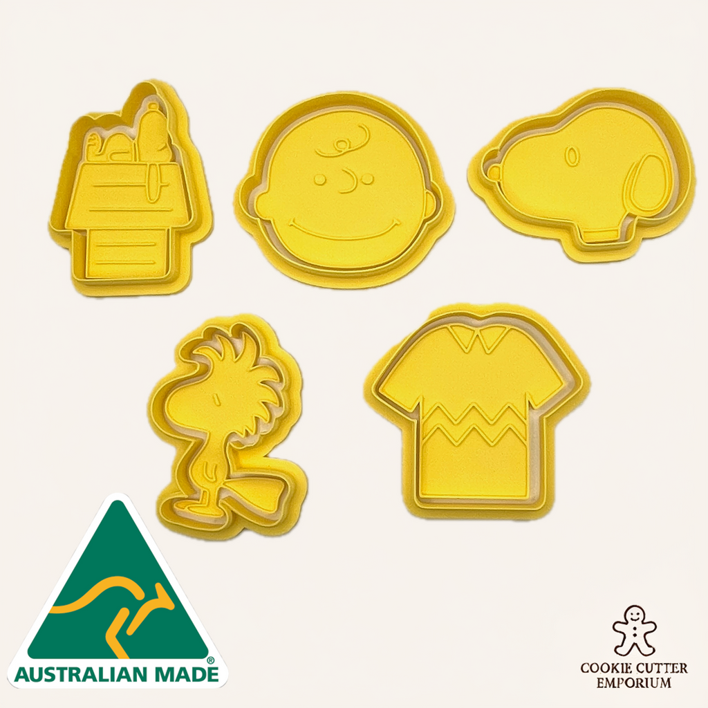 Classic Comic Cookie Cutter & Fondant Stamp Sets - 5 Piece Bundle