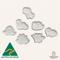 Dinosaur Cookie Cutter & Fondant Stamp Sets - 7 Piece Bundle