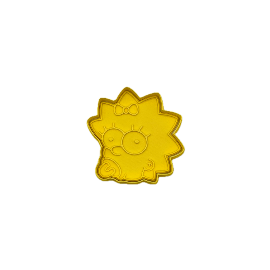 クラシックな漫画風ベビーキャラクターのクッキー型とフォンダンスタンプ – レトロなファミリーパーティー