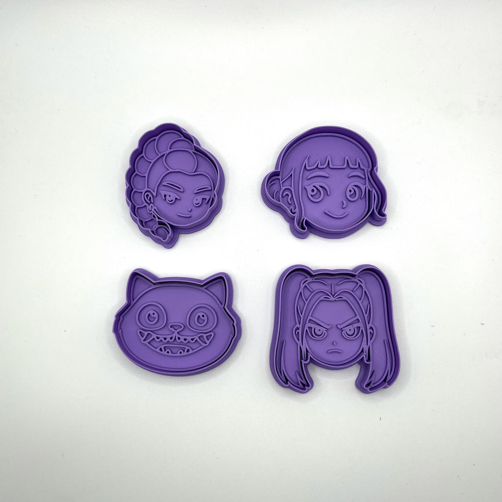 Anime K-Pop Hunter Cookie Cutter & Fondant Stamp Sets