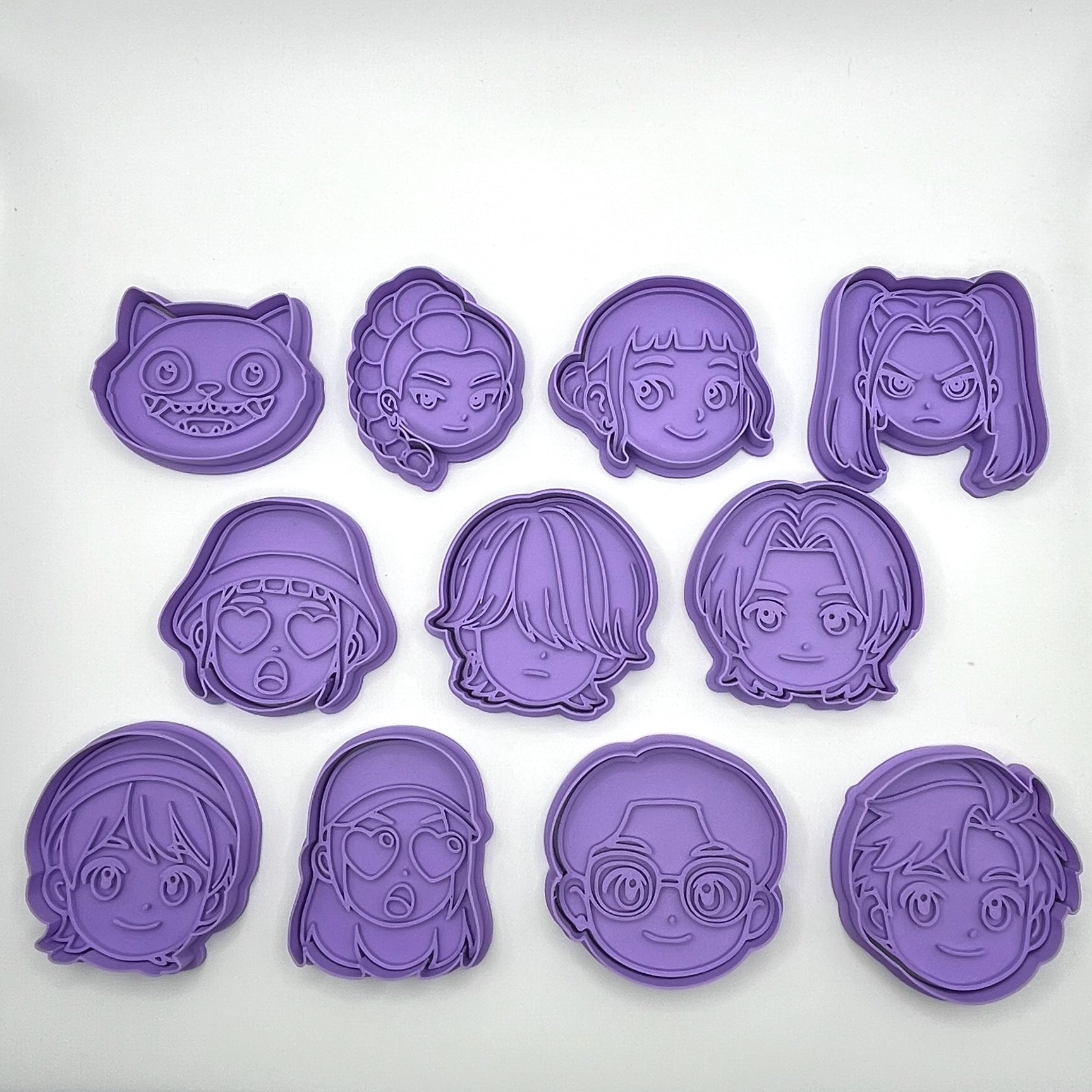 Anime K-Pop Hunter Cookie Cutter & Fondant Stamp Sets