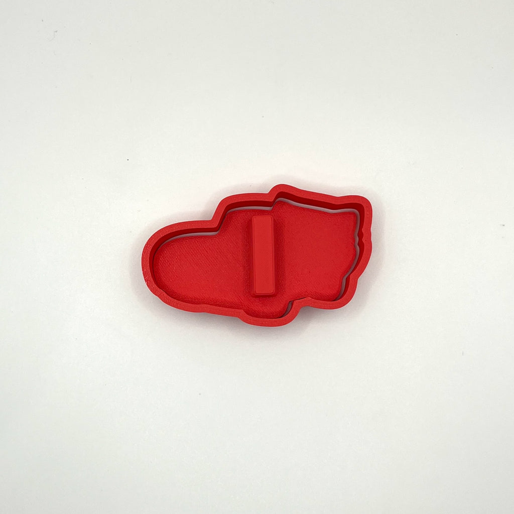 Race Car Cookie Cutter & Fondant Stamp With Handle - Kids Racing Party Baking