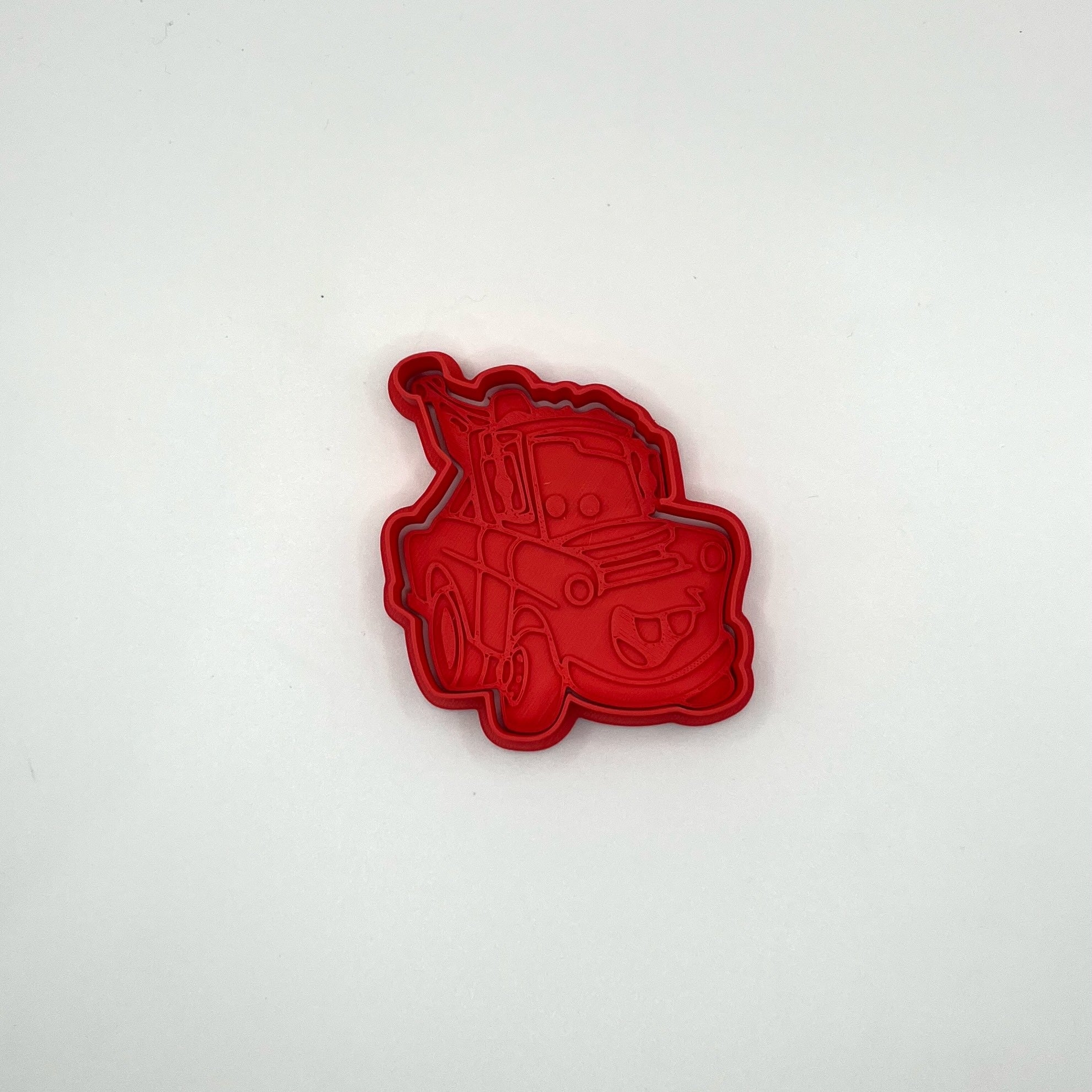Tow Truck Cookie Cutter & Fondant Stamp With Handle - Kids Transport Party Baking