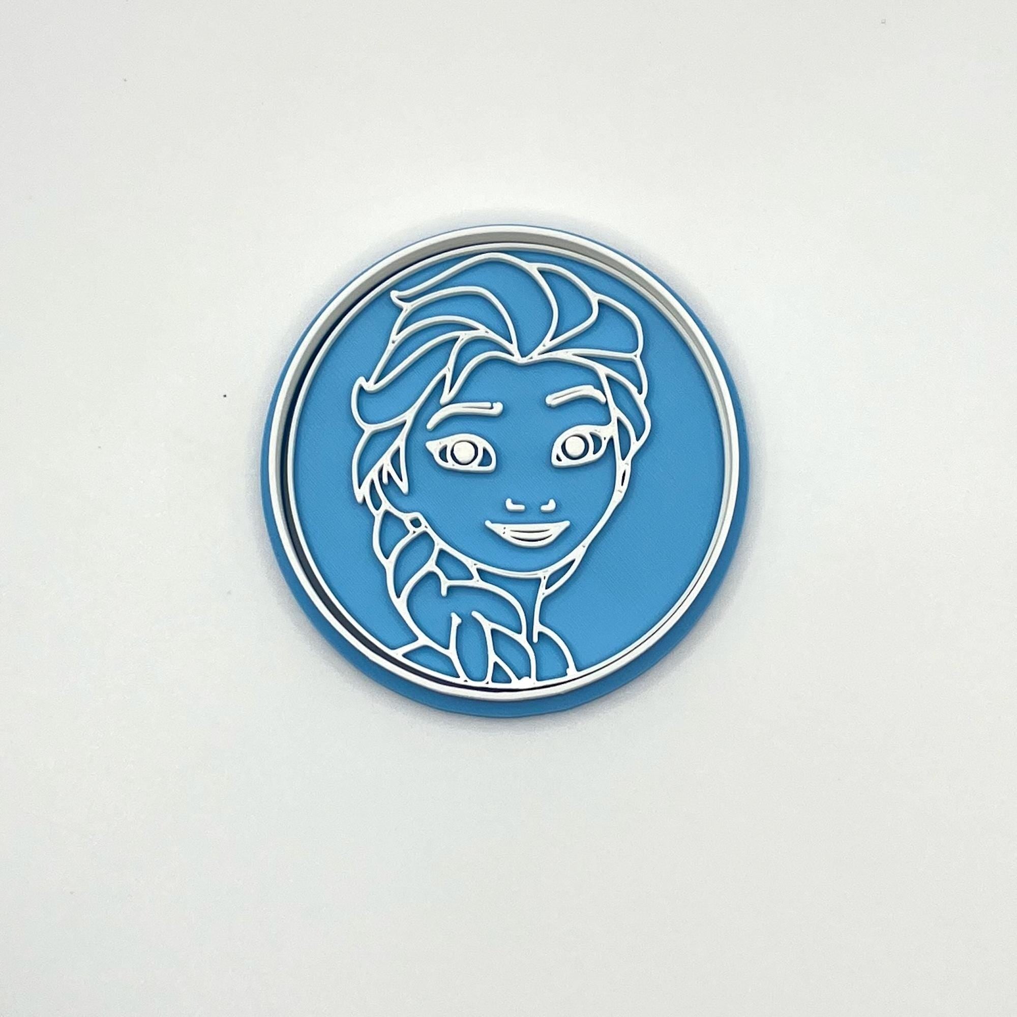 アイスプリンセス バースデークッキー型＆フォンダンスタンプ – スノークイーン ウィンターパーティーセット（持ち手付き）