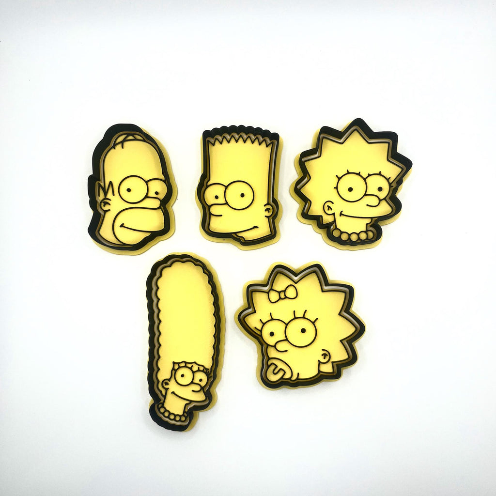 持ち手付きのクラシックな漫画ファミリー型クッキーカッター＆フォンダン型エンボス加工器