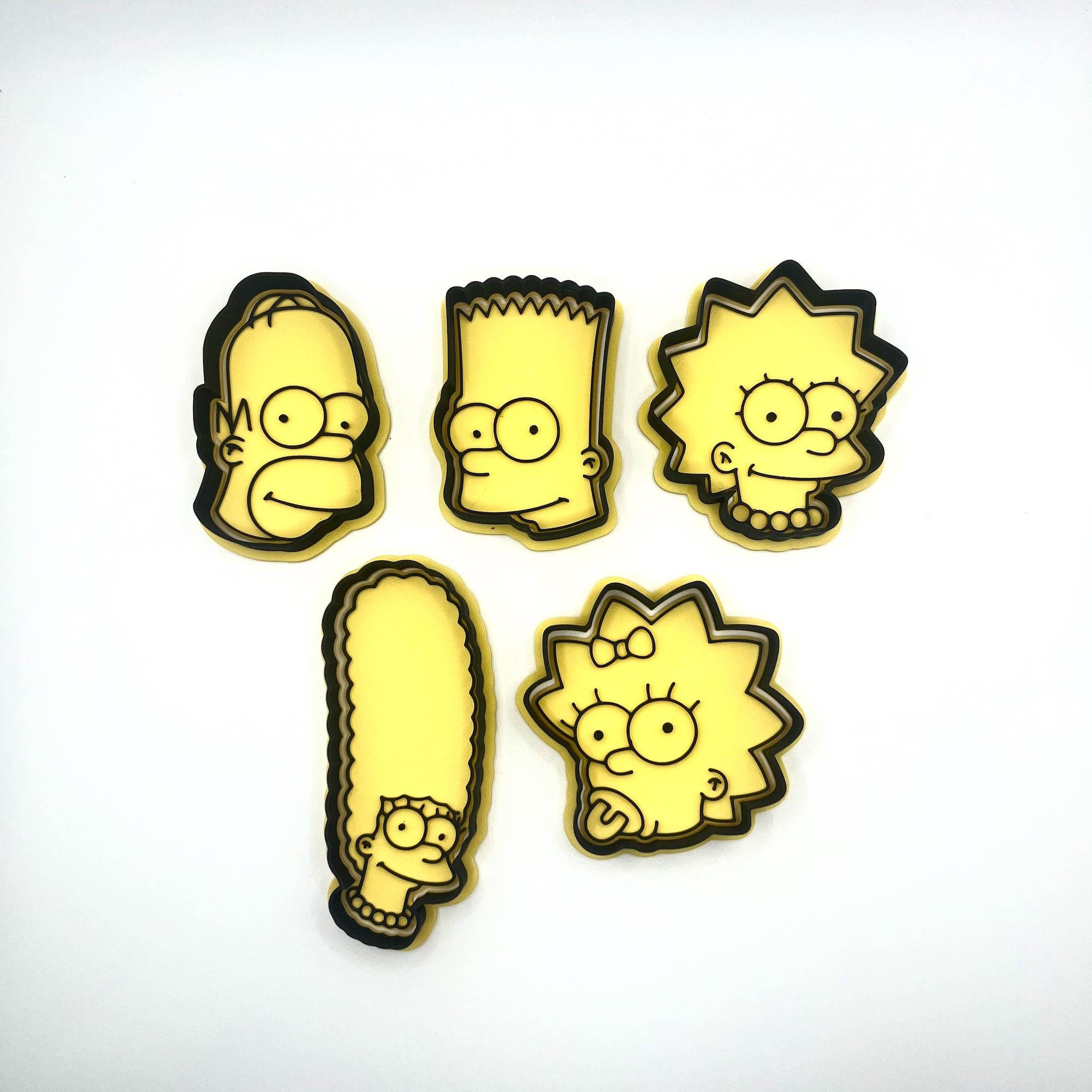 持ち手付きのクラシックな漫画ファミリー型クッキーカッター＆フォンダン型エンボス加工器