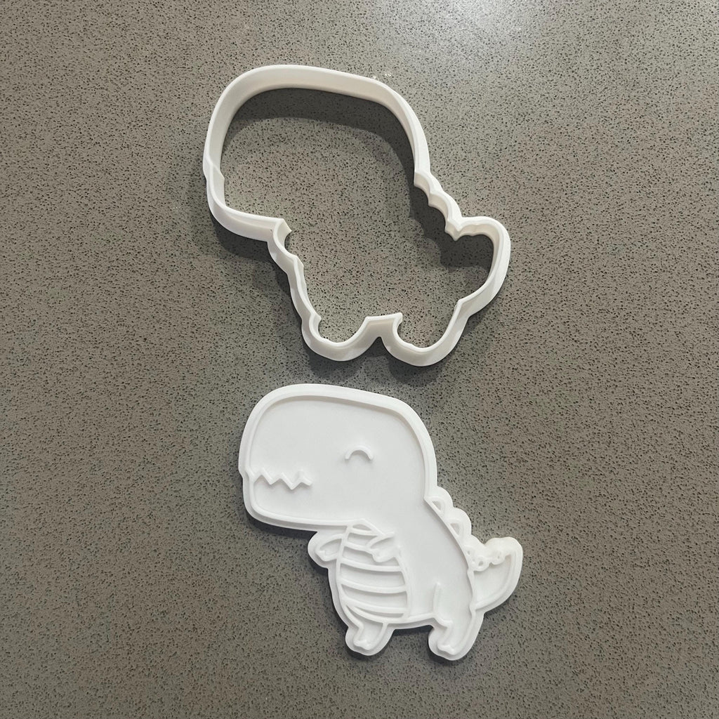 恐竜バースデークッキー型＆フォンダン型抜き｜持ち手付き7点セット