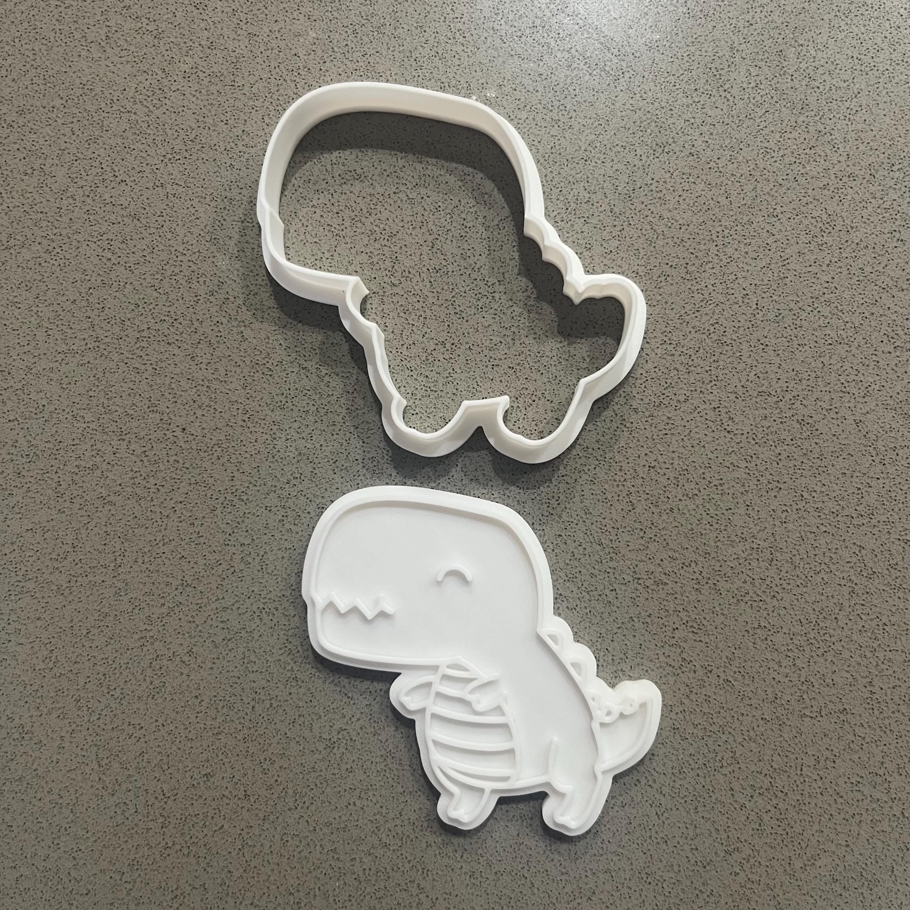 恐竜バースデークッキー型＆フォンダン型抜き｜持ち手付き7点セット