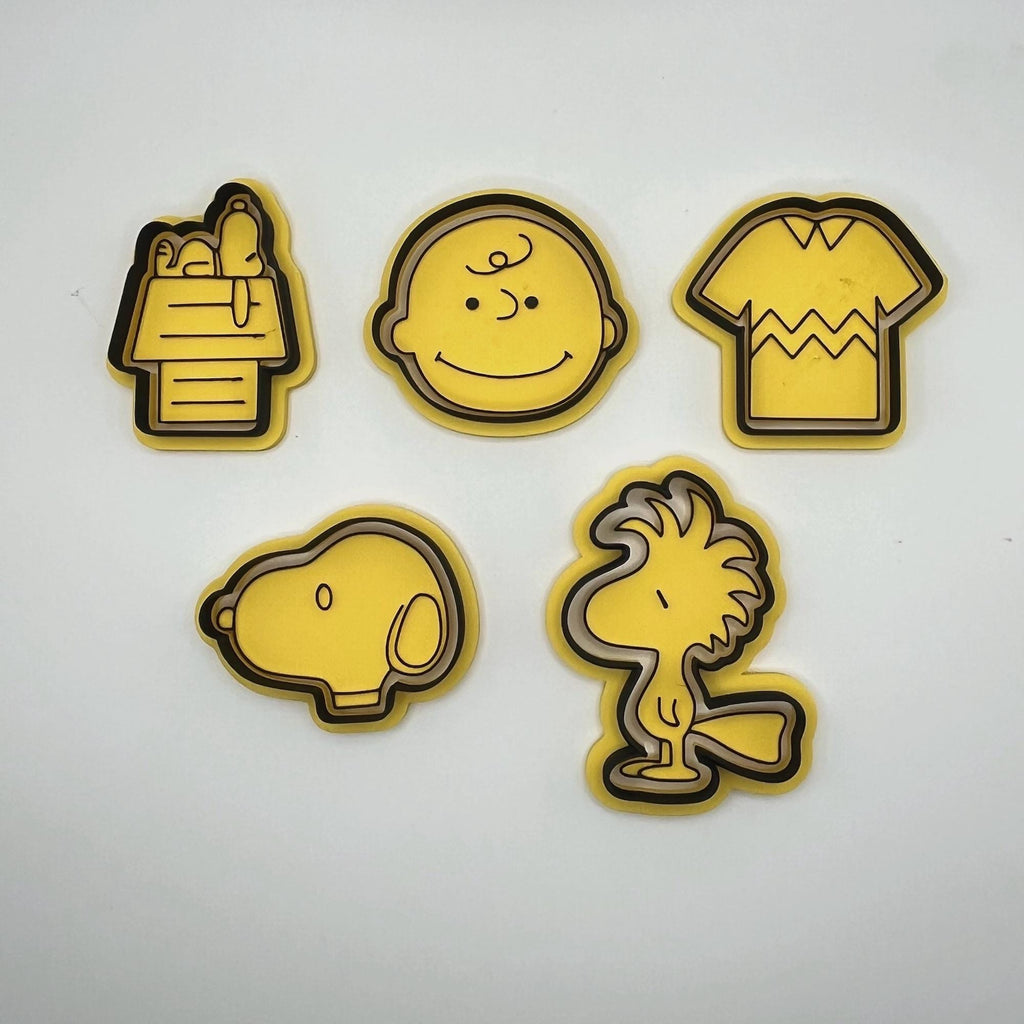 Classic Comic Cookie Cutter & Fondant Stamp Sets - 5 Piece Bundle