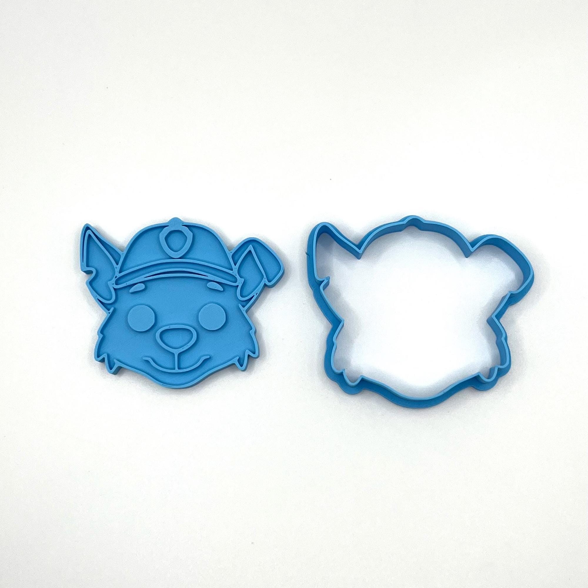 レスキューパピークッキー型と持ち手付きフォンダンスタンプ