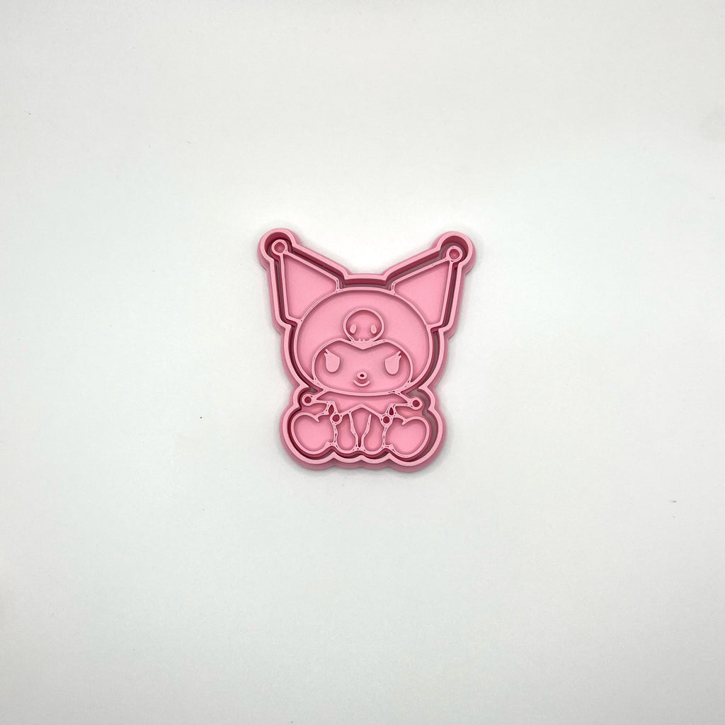 かわいい猫の誕生日クッキー型＆フォンダンスタンプ – 持ち手付きキティパーティーセット