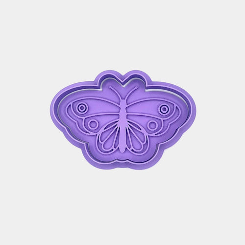 蝶のバースデークッキー型とフォンダンスタンプセット – 持ち手付き5点セット