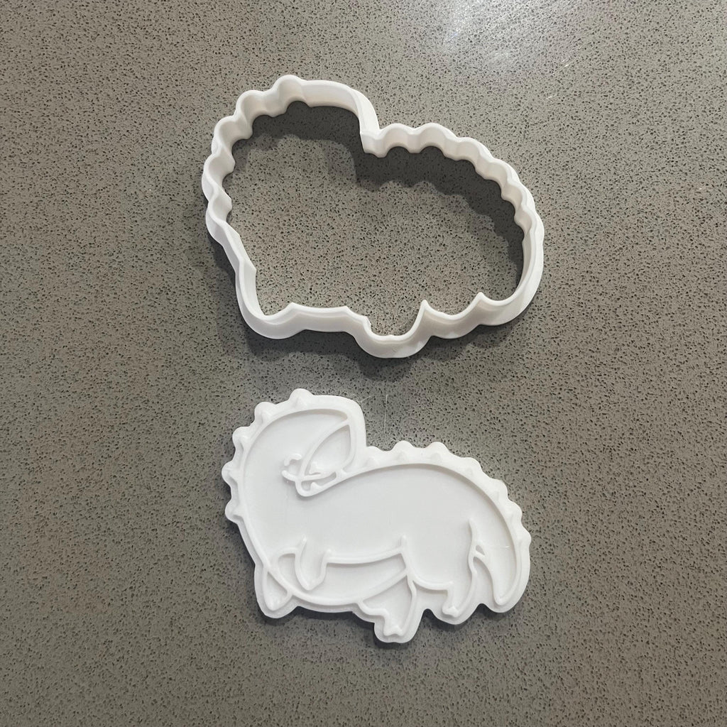 恐竜バースデークッキー型＆フォンダン型抜き｜持ち手付き7点セット