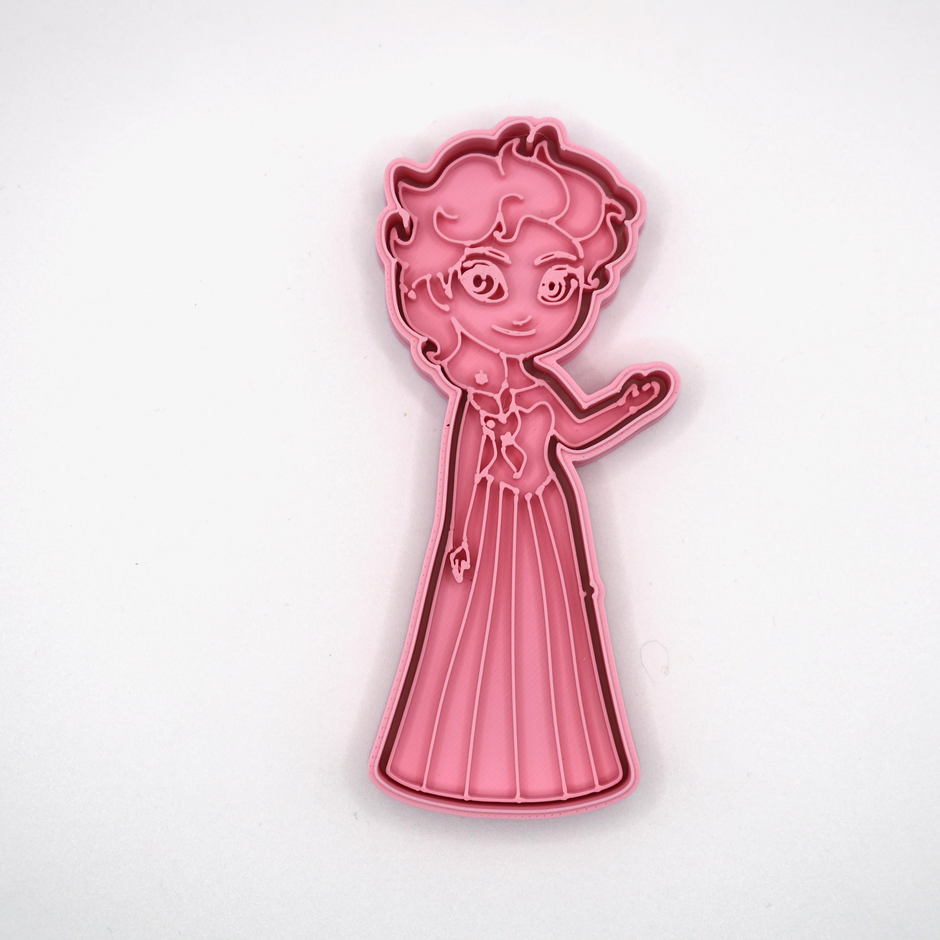 おとぎ話のお姫様バースデークッキー型＆フォンダンスタンプセット – 持ち手付きロイヤルガールズパーティーセット